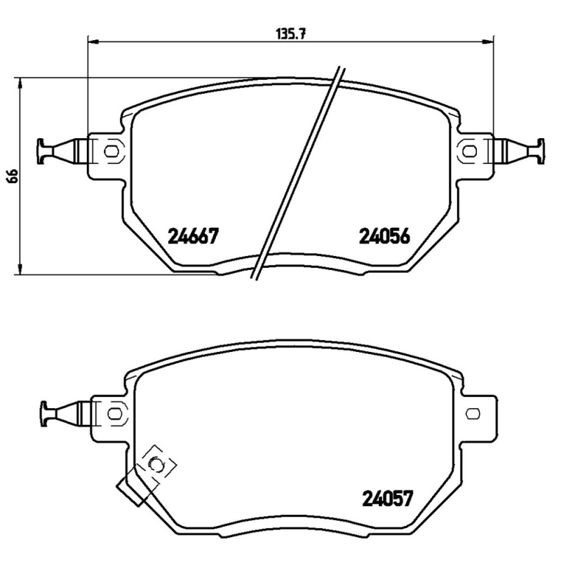 Pastiglie freno asse posteriore - BREMBO