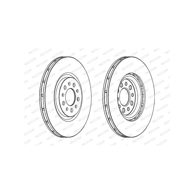 Disco freno asse anteriore - FERODO