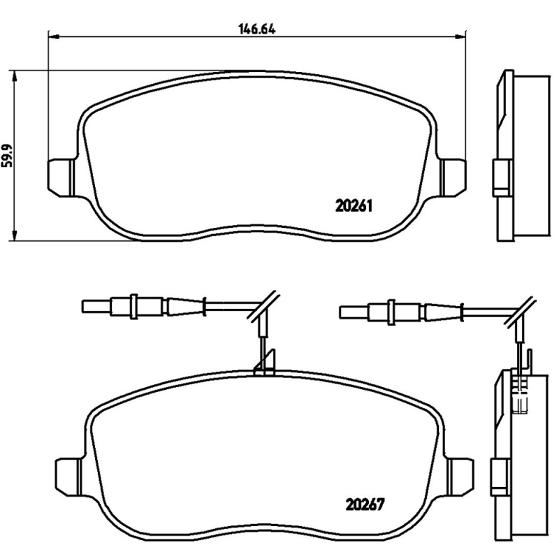 Pastiglie freno asse anteriore - BREMBO