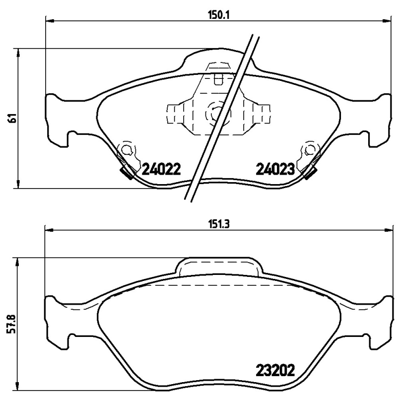 Pastiglie freno asse anteriore - BREMBO