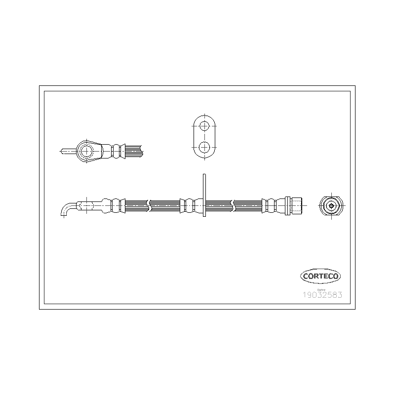 Flessibile freno asse anteriore - CORTECO