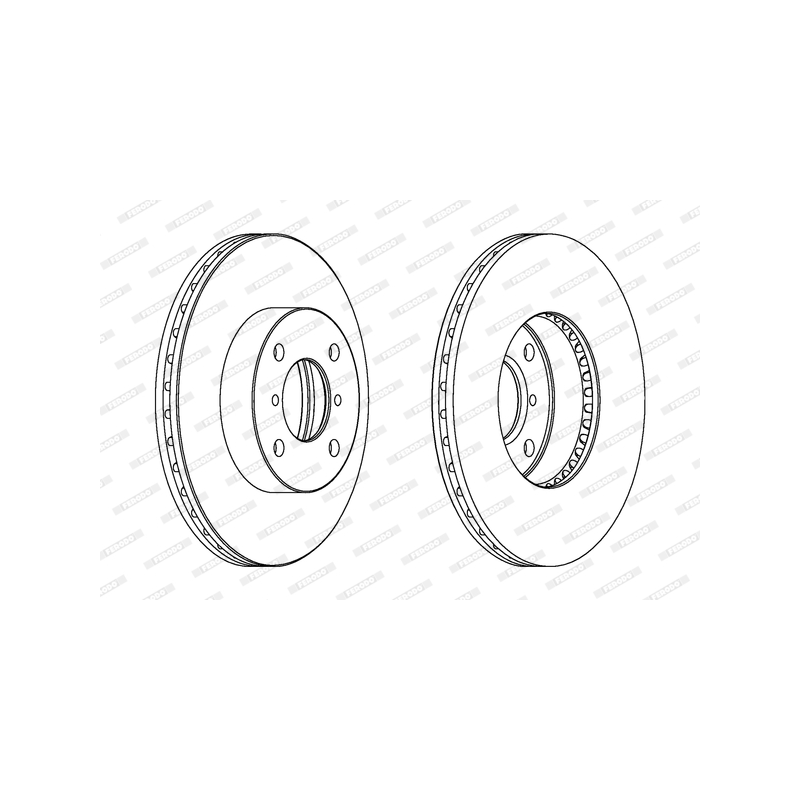 Disco freno asse anteriore - FERODO
