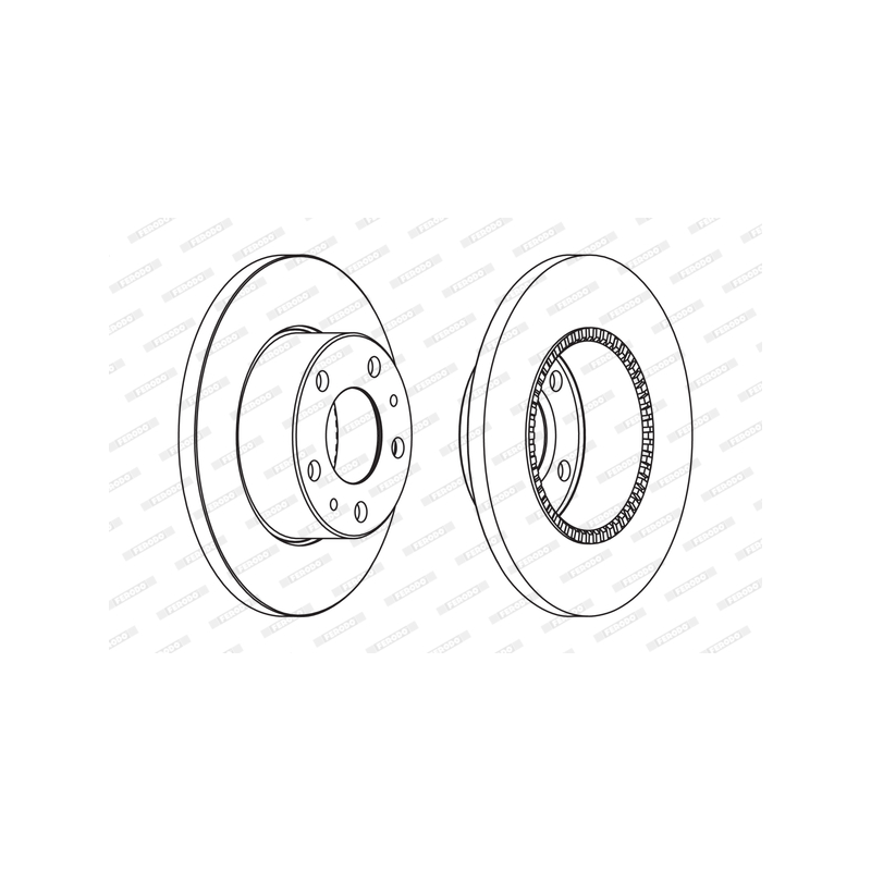 Disco freno asse posteriore - FERODO