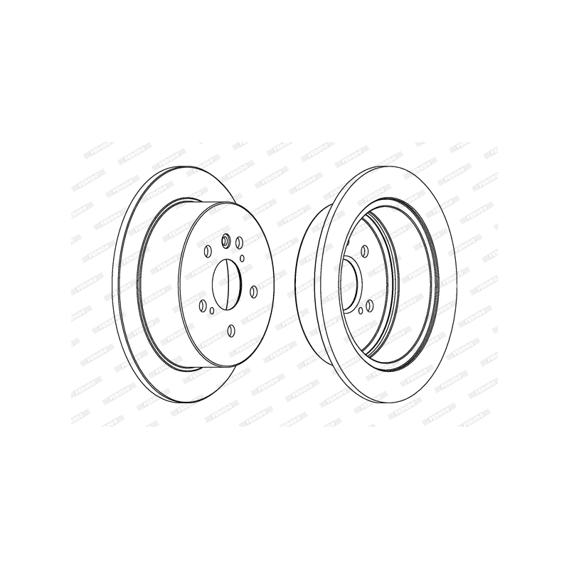 Disco freno asse posteriore - FERODO