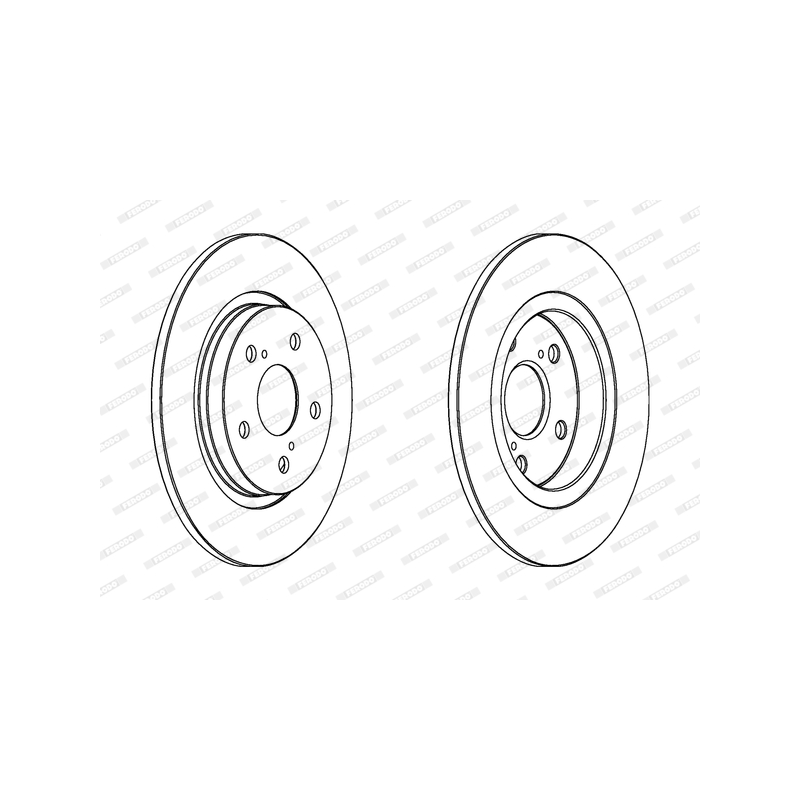 Disco freno asse posteriore - FERODO