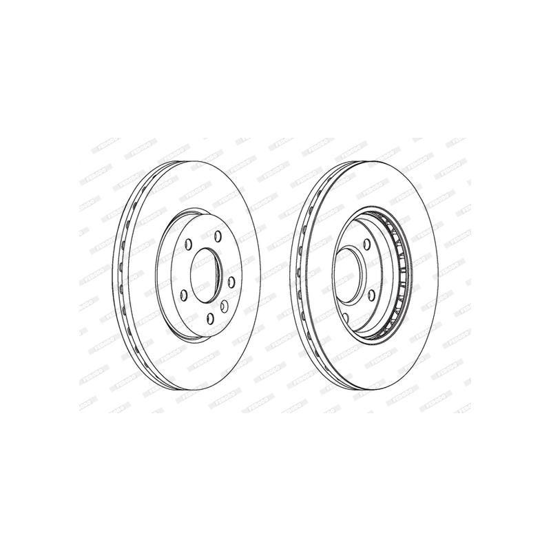 Disco freno asse anteriore - FERODO