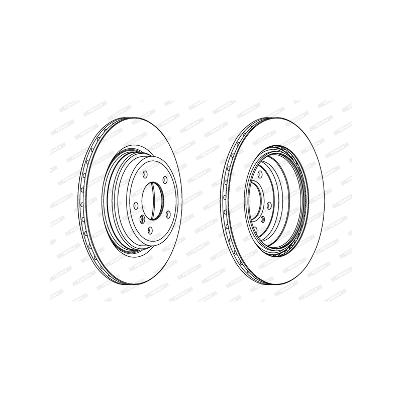 Disco freno asse posteriore - FERODO