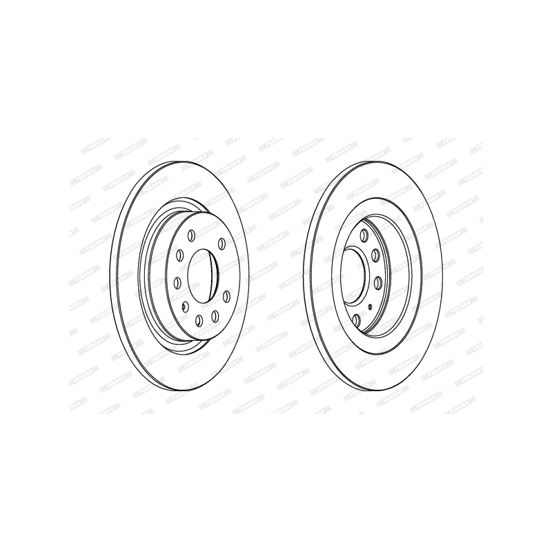 Disco freno asse posteriore - FERODO
