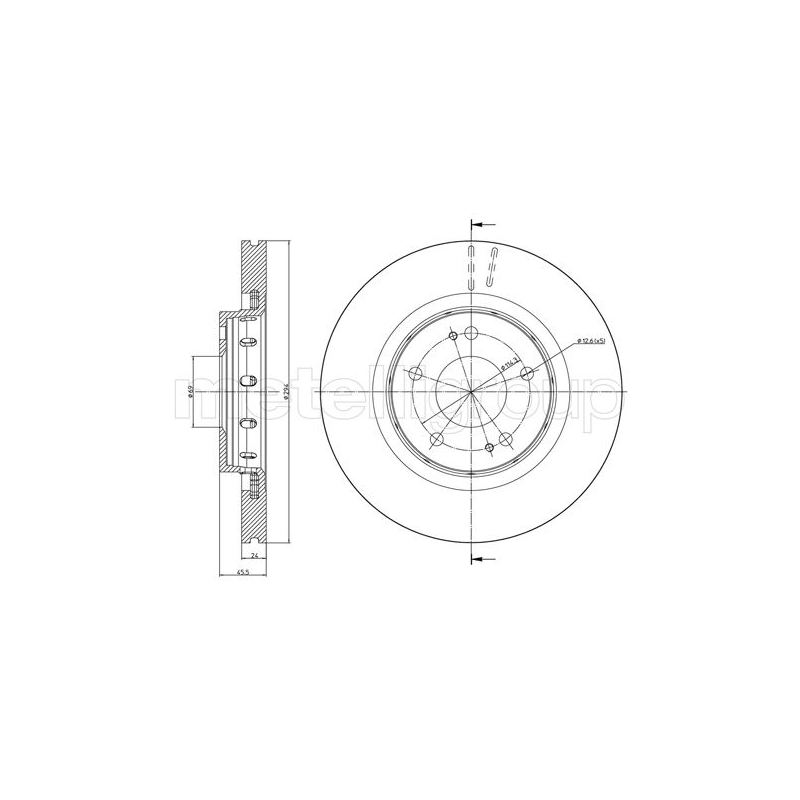 Disco freno asse anteriore - METELLI