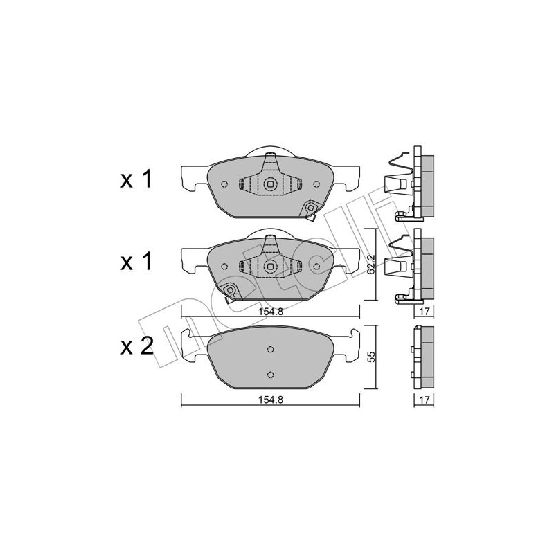 Pastiglie freno asse anteriore - METELLI