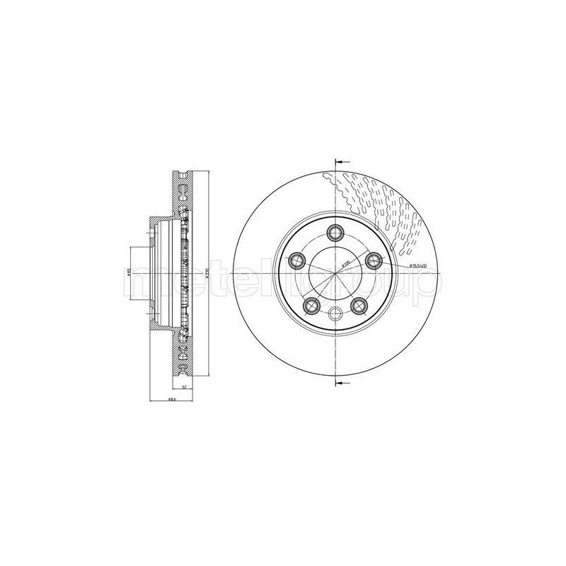 Disco freno asse anteriore - METELLI