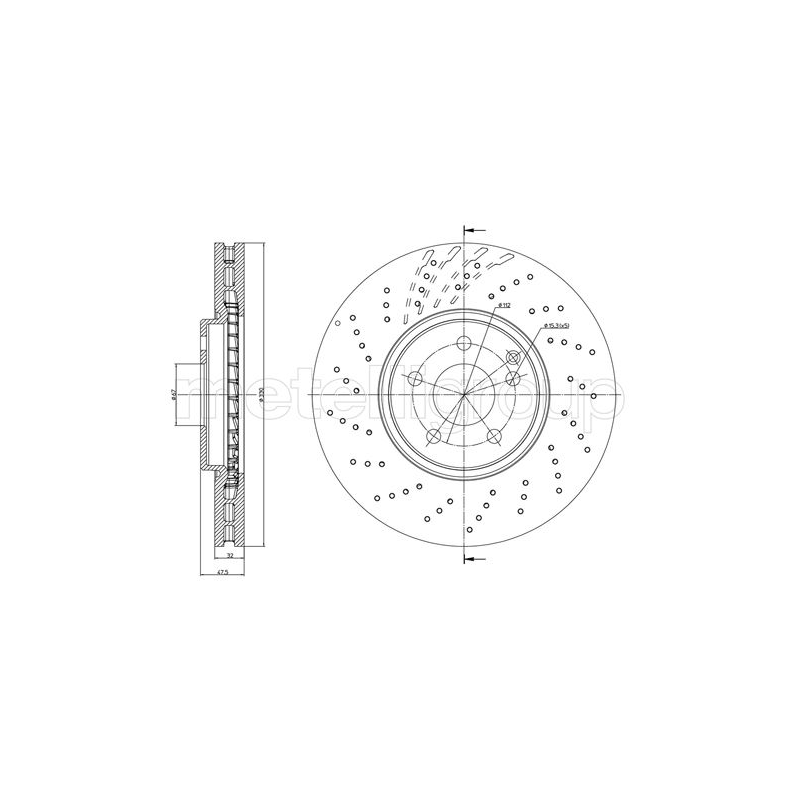 Disco freno asse anteriore - METELLI