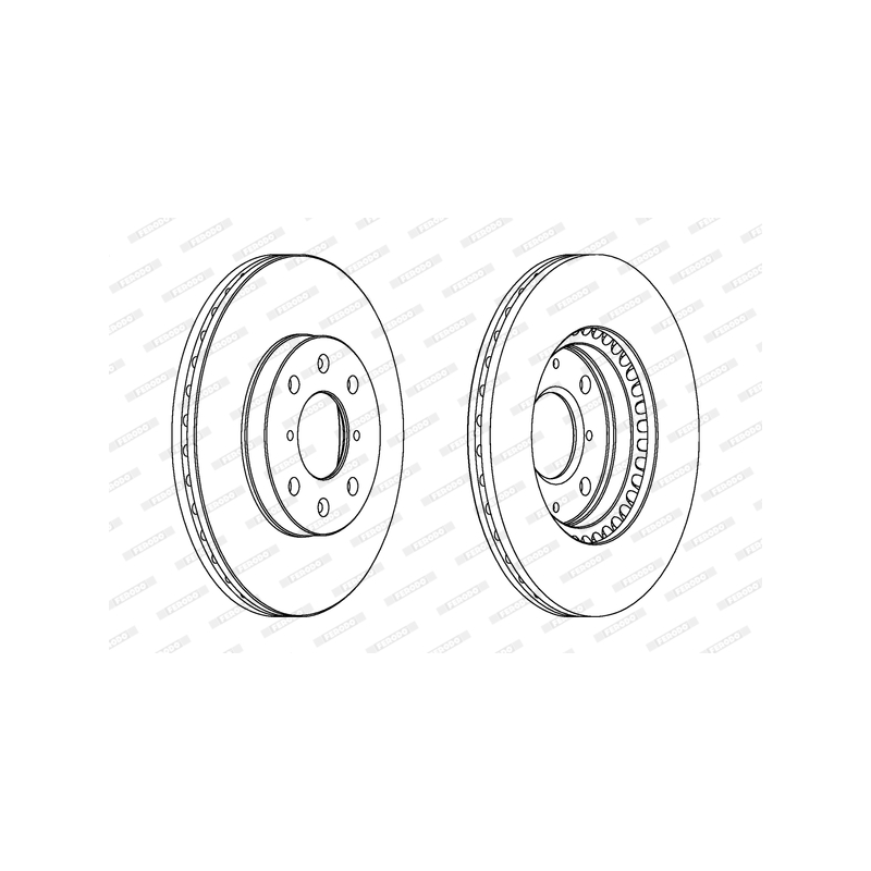 Disco freno asse anteriore - FERODO