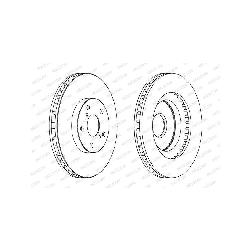 Disco freno asse anteriore - FERODO