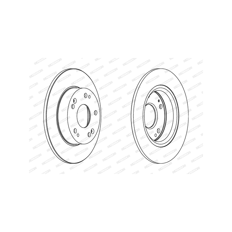 Disco freno asse posteriore - FERODO