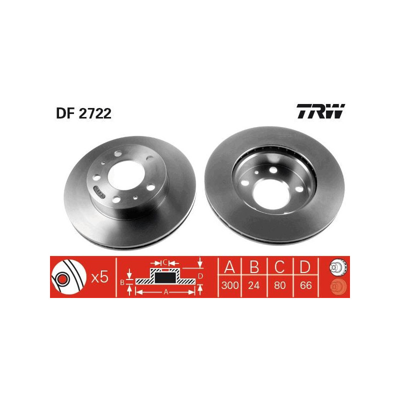 Disco freno asse anteriore - TRW