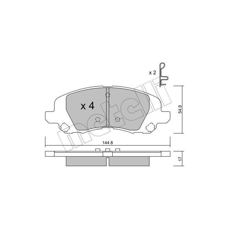Pastiglie freno asse anteriore - METELLI