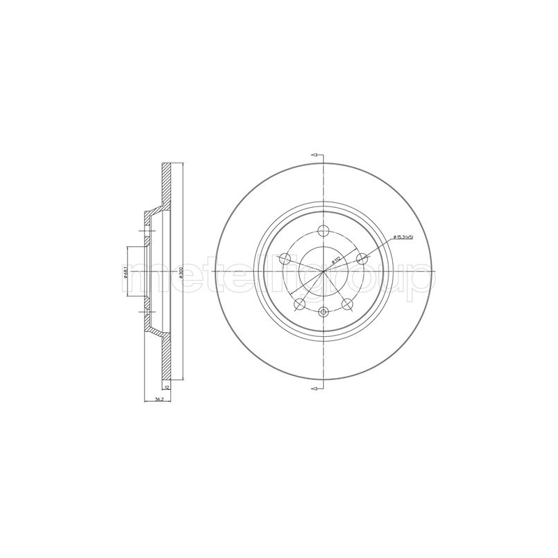 Disco freno asse posteriore - METELLI