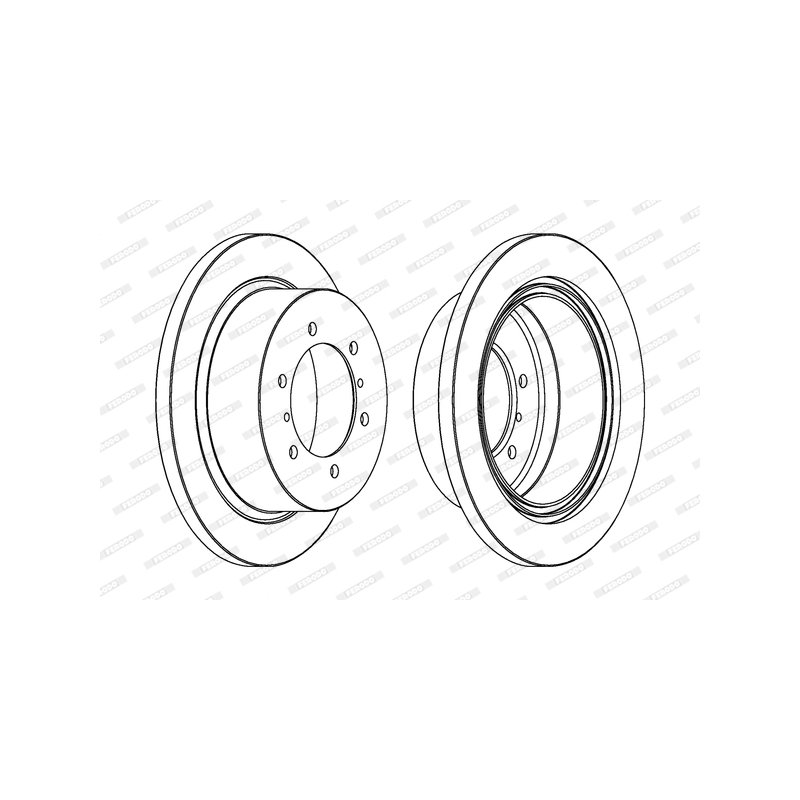 Disco freno asse posteriore - FERODO