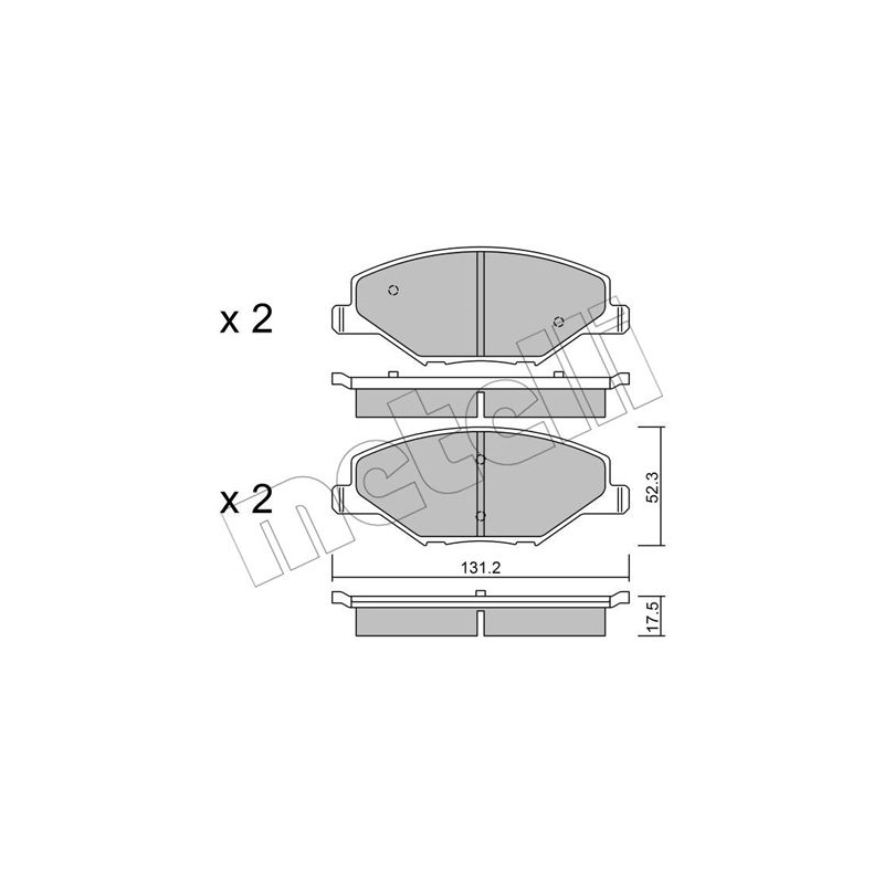 Pastiglie freno asse anteriore - METELLI