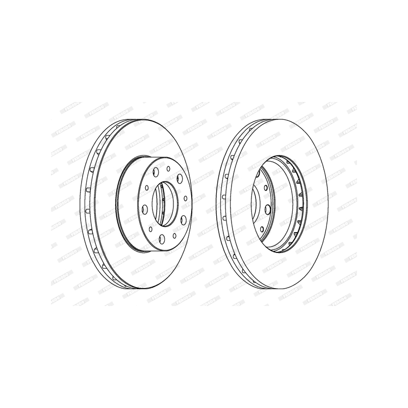 Disco freno asse anteriore - FERODO