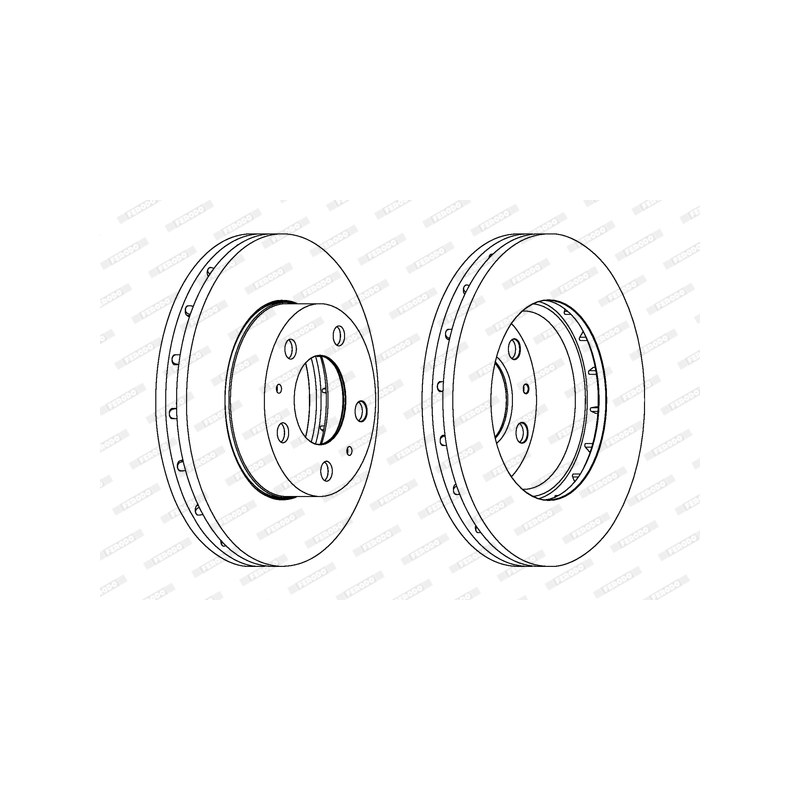 Disco freno asse anteriore - FERODO