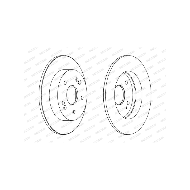 Disco freno asse posteriore - FERODO
