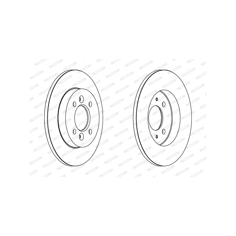 Disco freno asse posteriore - FERODO