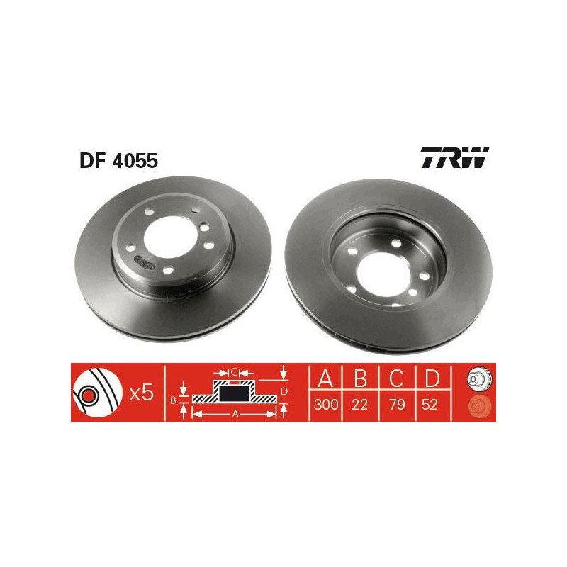 Disco freno asse anteriore - TRW