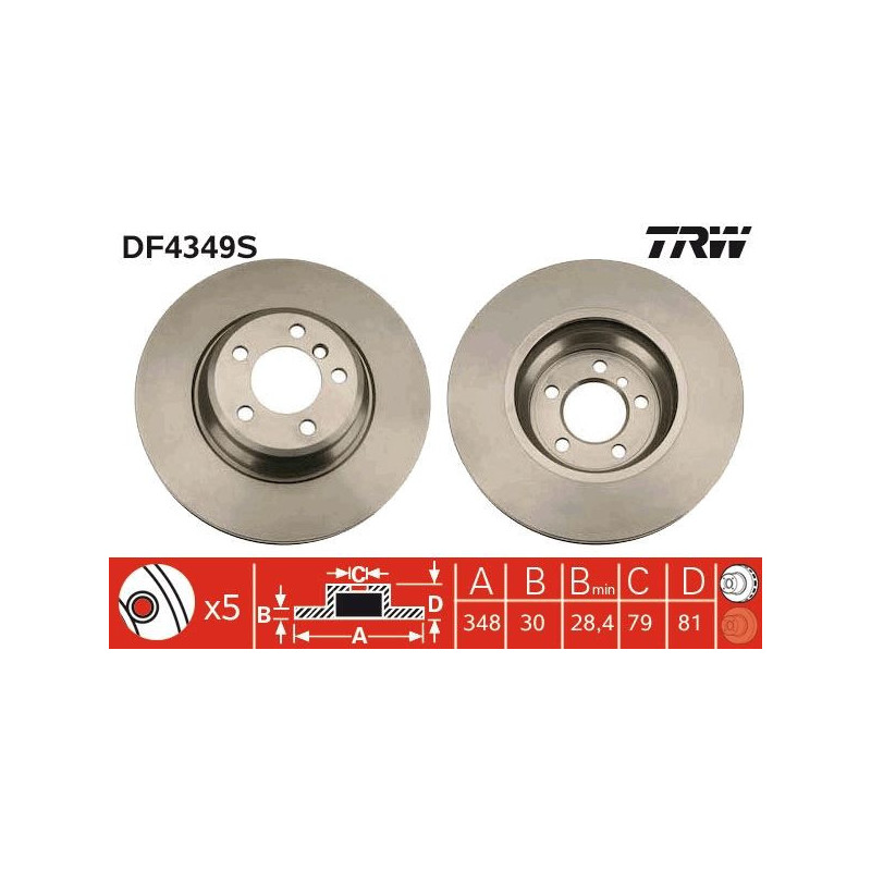 Disco freno asse anteriore - TRW