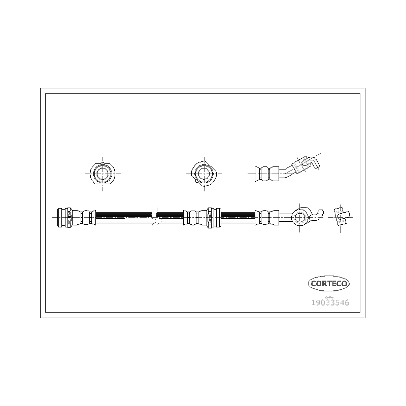 Flessibile freno asse anteriore - CORTECO