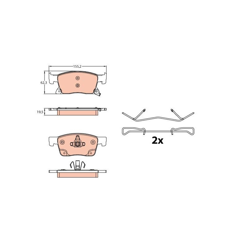 Pastiglie freno asse anteriore - TRW