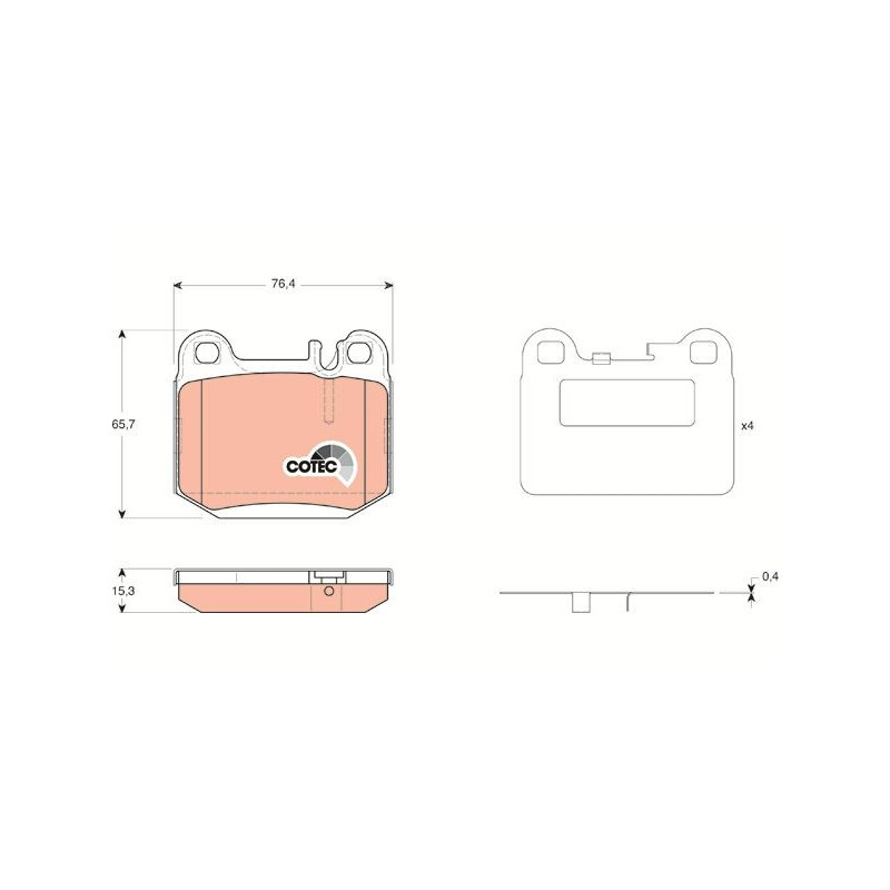 Pastiglie freno asse posteriore - TRW