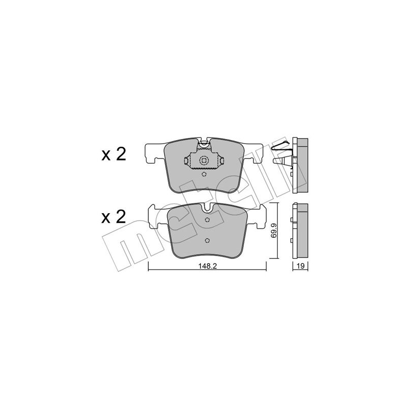 Pastiglie freno asse anteriore - METELLI