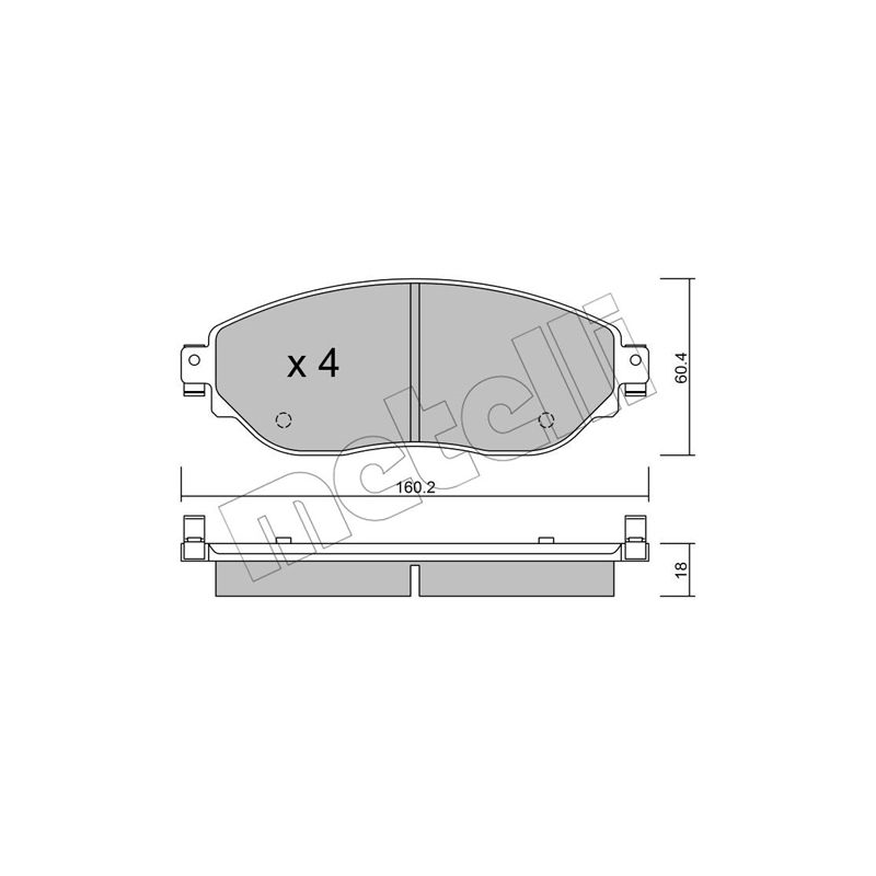 Pastiglie freno asse anteriore - METELLI