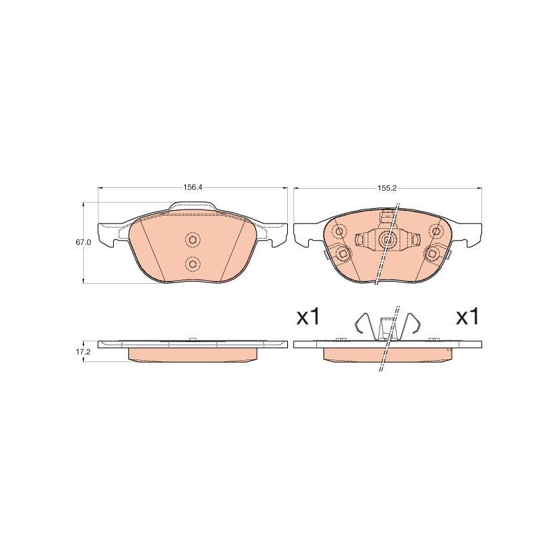 Pastiglie freno asse anteriore - TRW
