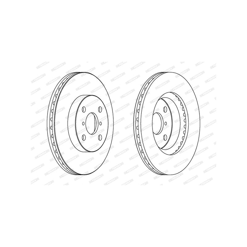 Disco freno asse anteriore - FERODO
