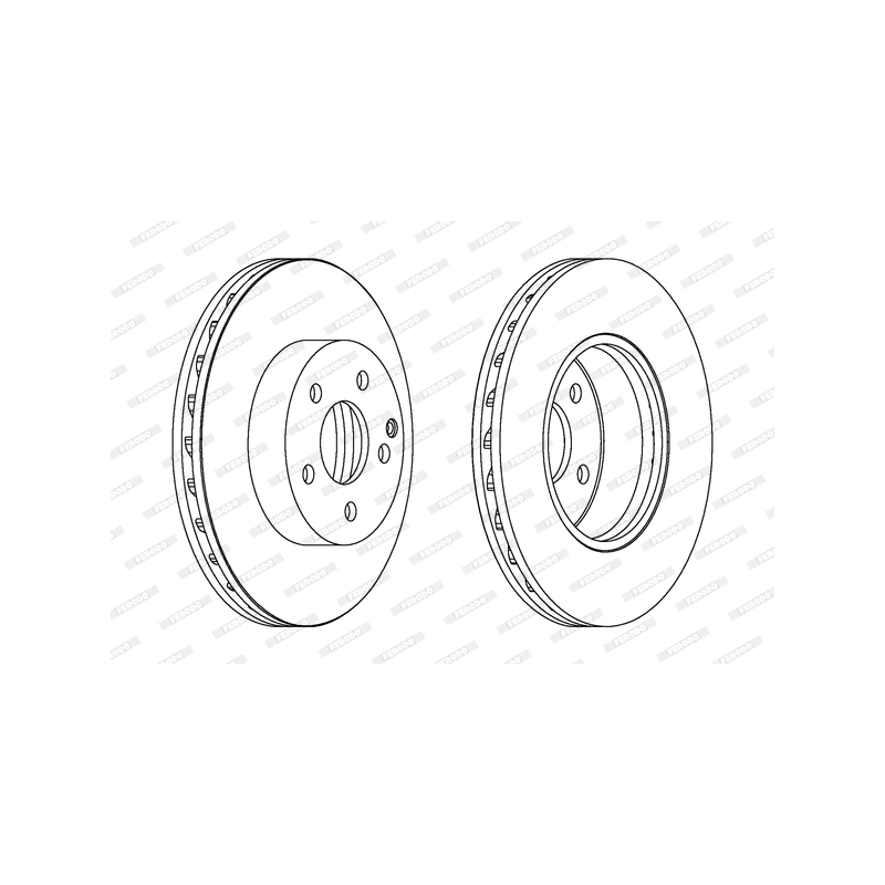 Disco freno asse anteriore - FERODO
