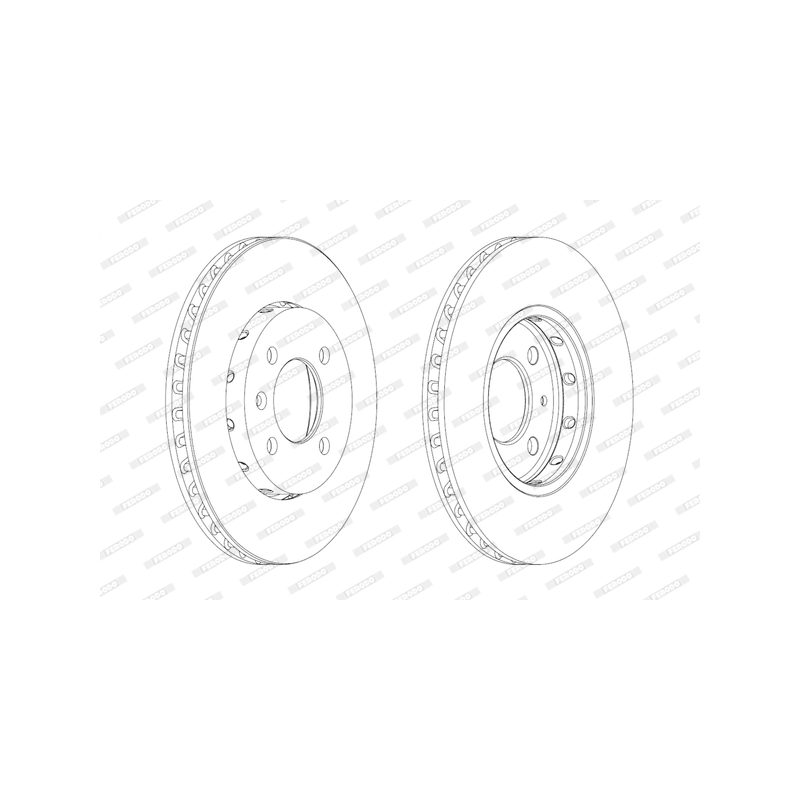 Disco freno asse anteriore - FERODO