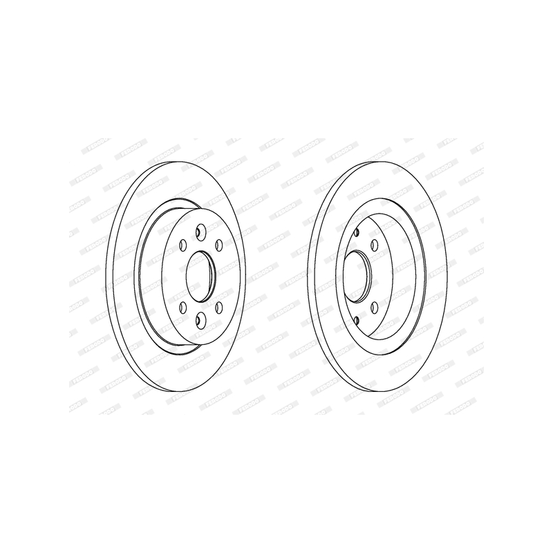 Disco freno asse posteriore - FERODO