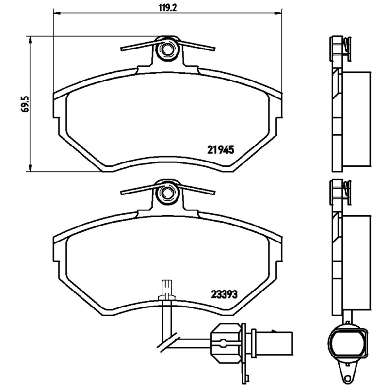 Pastiglie freno asse anteriore - BREMBO
