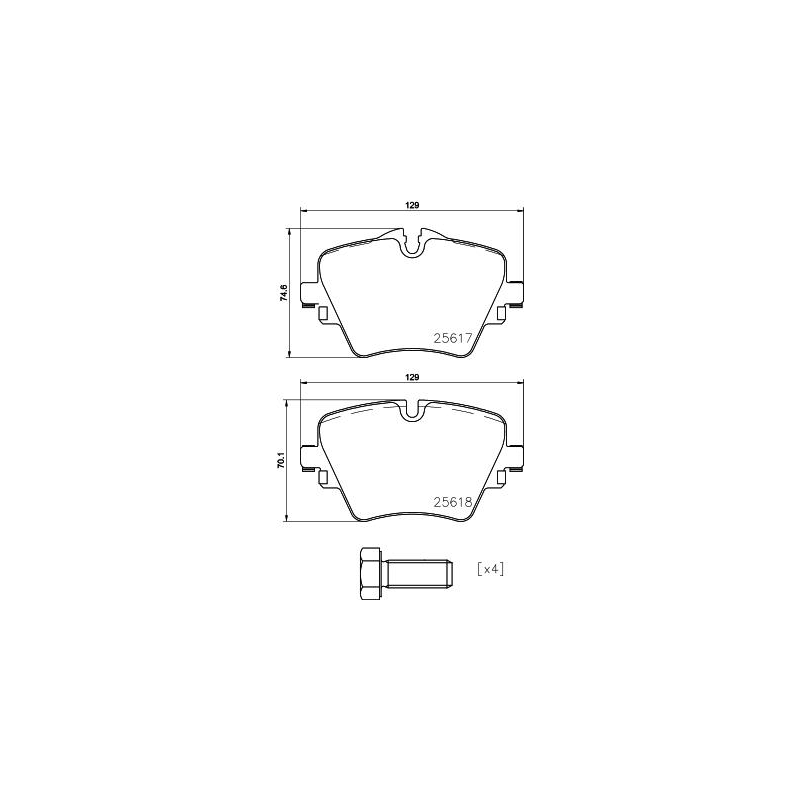 Pastiglie freno asse anteriore - BREMBO