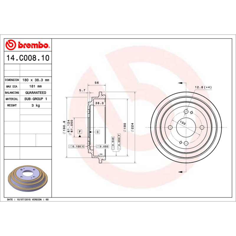 Tamburo freno - BREMBO