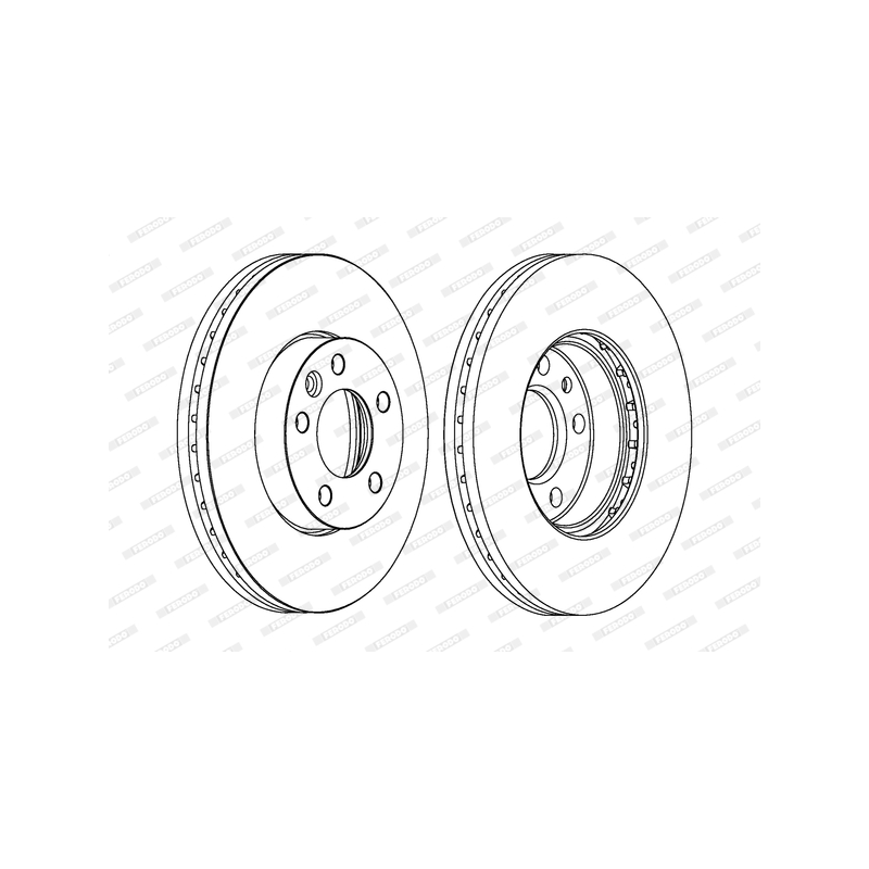 Disco freno asse anteriore - FERODO