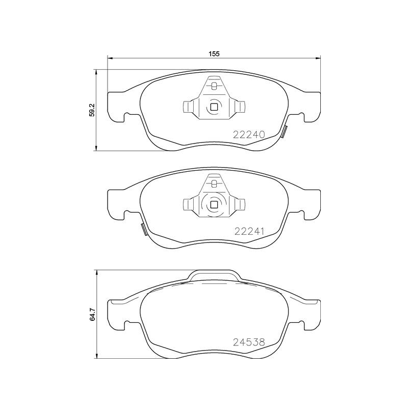 Pastiglie freno asse anteriore - BREMBO