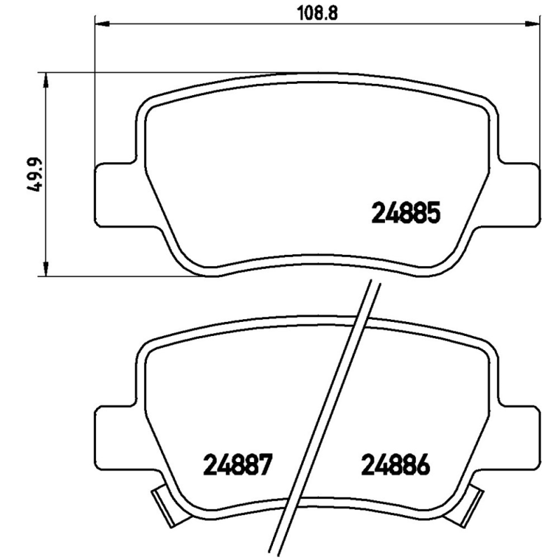 Pastiglie freno asse posteriore - BREMBO
