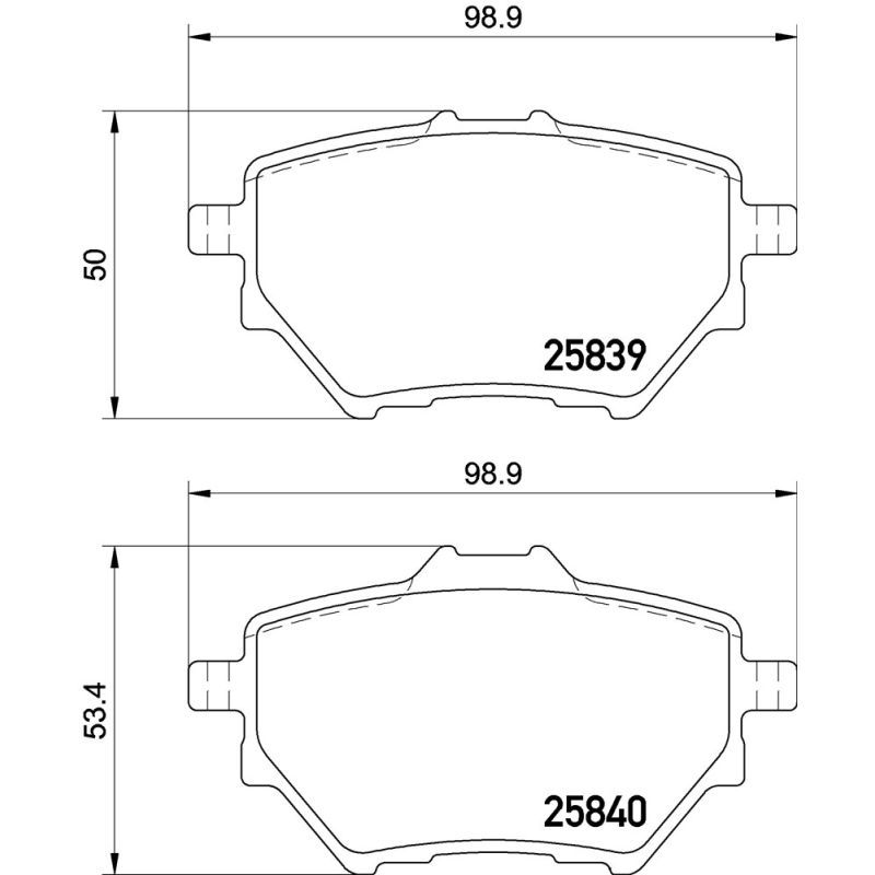 Pastiglie freno asse posteriore - BREMBO