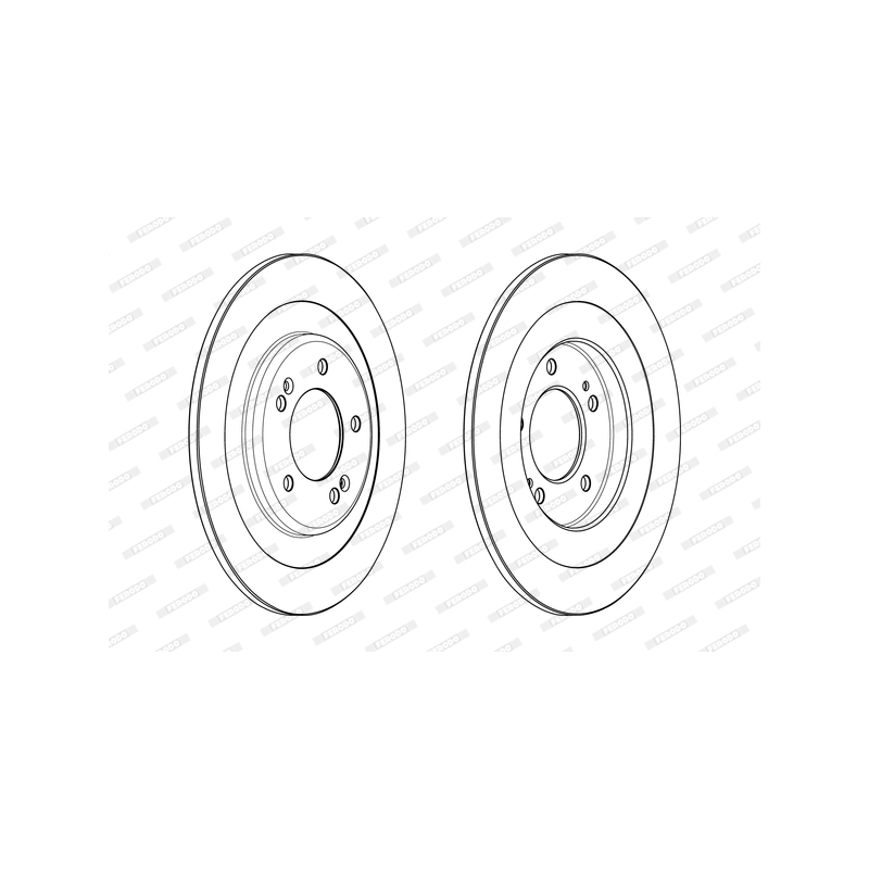 Disco freno asse posteriore - FERODO
