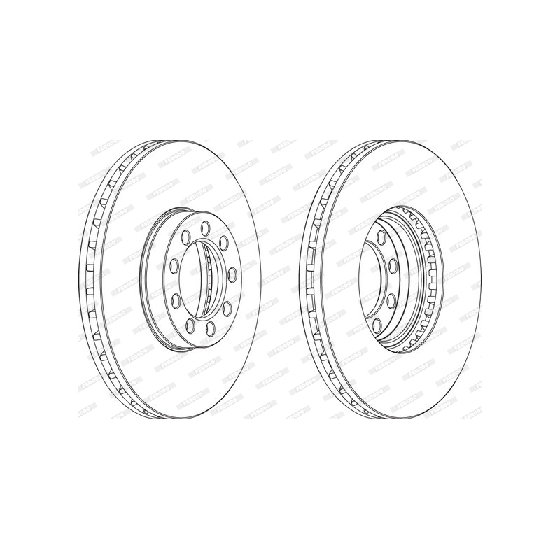 Disco freno asse anteriore - FERODO