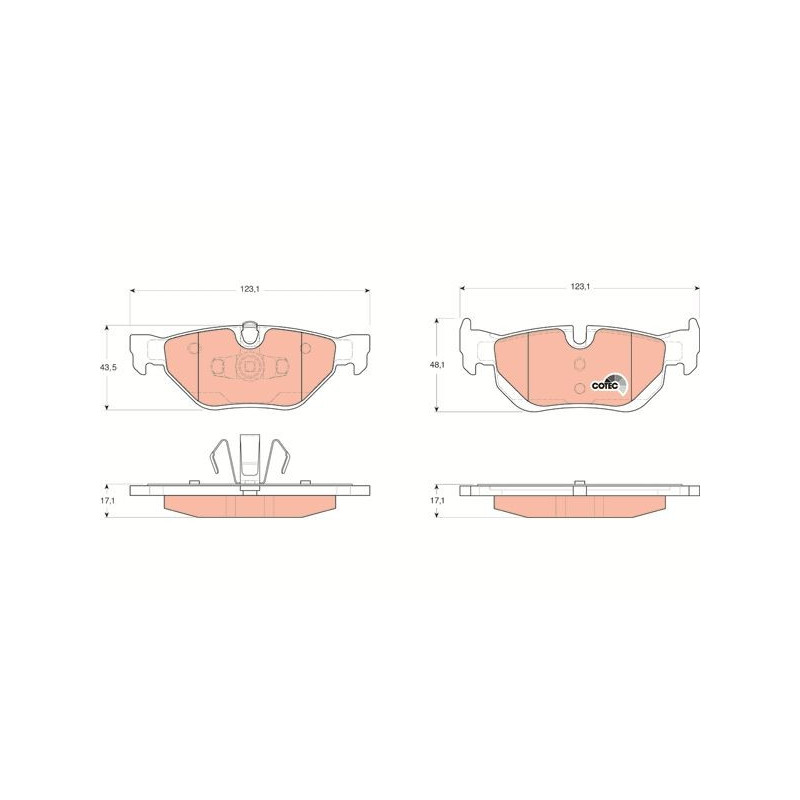 Pastiglie freno asse posteriore - TRW